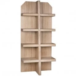 Noir Furniture Pearce Bookcase, Washed Walnut