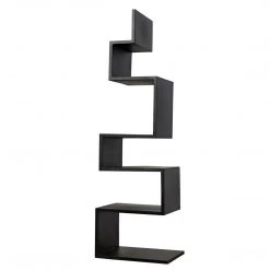 Noir Furniture Bookcases Noir Laszlo Bookcase, Black Steel