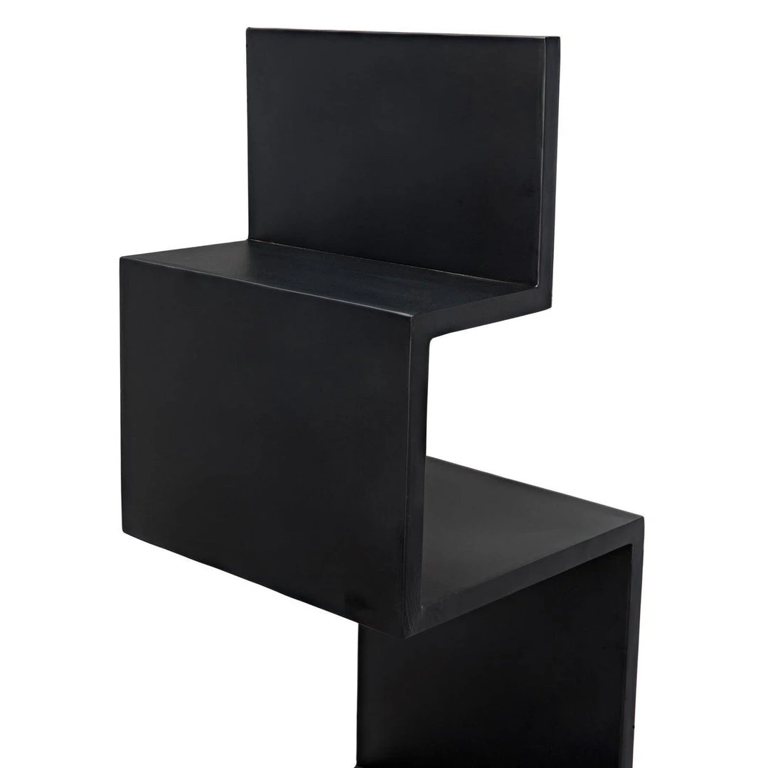 Noir Furniture Bookcases Noir Laszlo Bookcase, Black Steel