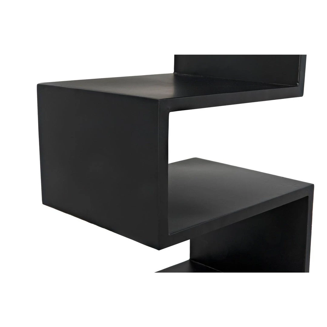 Noir Furniture Bookcases Noir Laszlo Bookcase, Black Steel