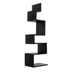 Noir Furniture Bookcases Noir Laszlo Bookcase, Black Steel