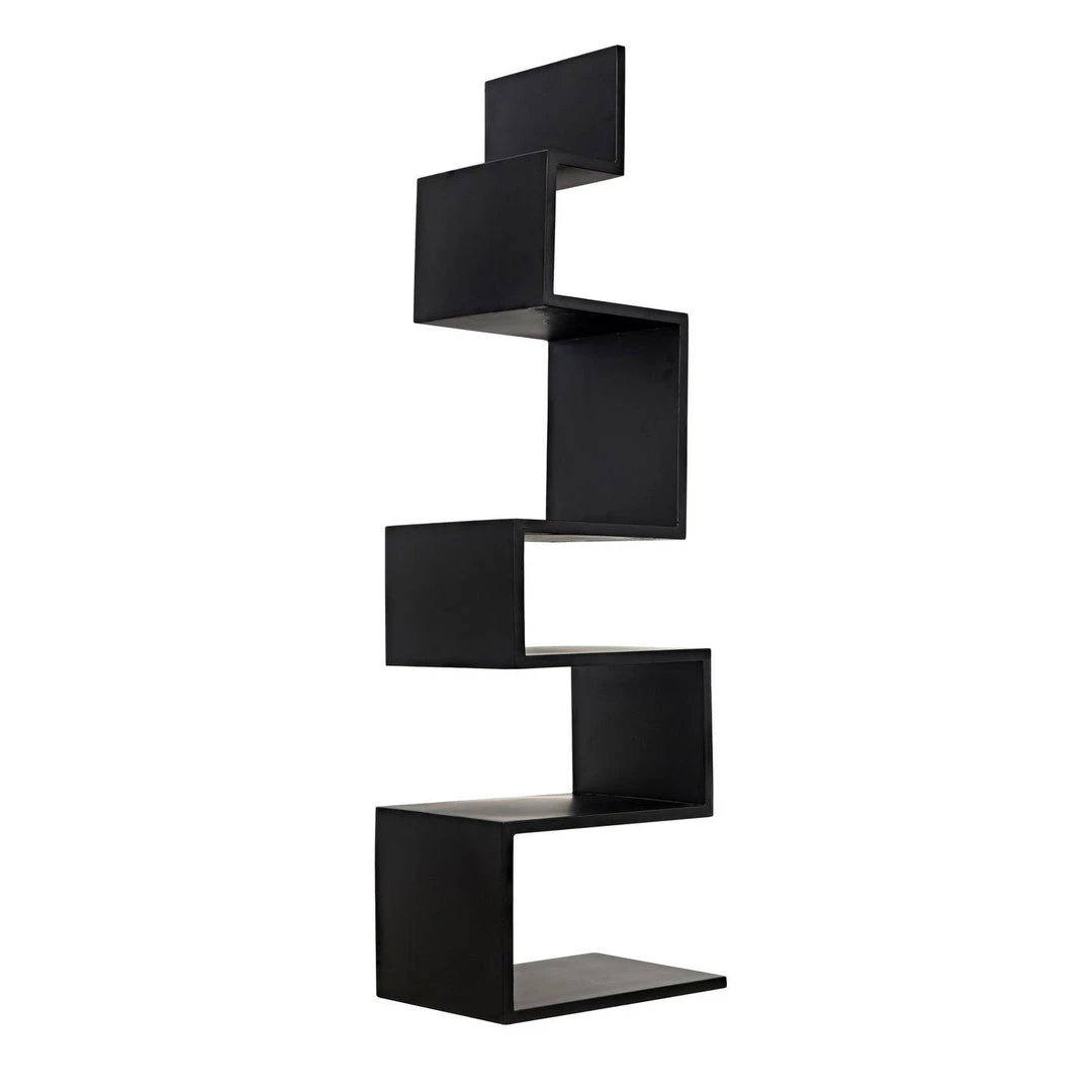 Noir Furniture Bookcases Noir Laszlo Bookcase, Black Steel