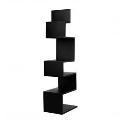 Noir Furniture Bookcases Noir Laszlo Bookcase, Black Steel