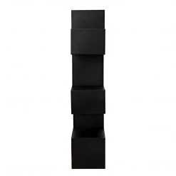 Noir Furniture Bookcases Noir Laszlo Bookcase, Black Steel