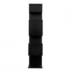 Noir Furniture Bookcases Noir Laszlo Bookcase, Black Steel