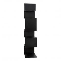 Noir Furniture Bookcases Noir Laszlo Bookcase, Black Steel