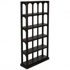 Noir Furniture Noir Passage Bookcase, Ebony Walnut