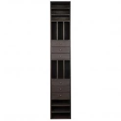 Noir Furniture Bookcases Noir Tubula Bookcase, Ebony Walnut