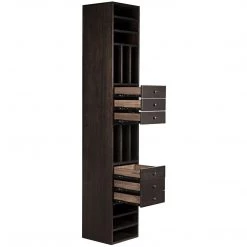 Noir Furniture Bookcases Noir Tubula Bookcase, Ebony Walnut