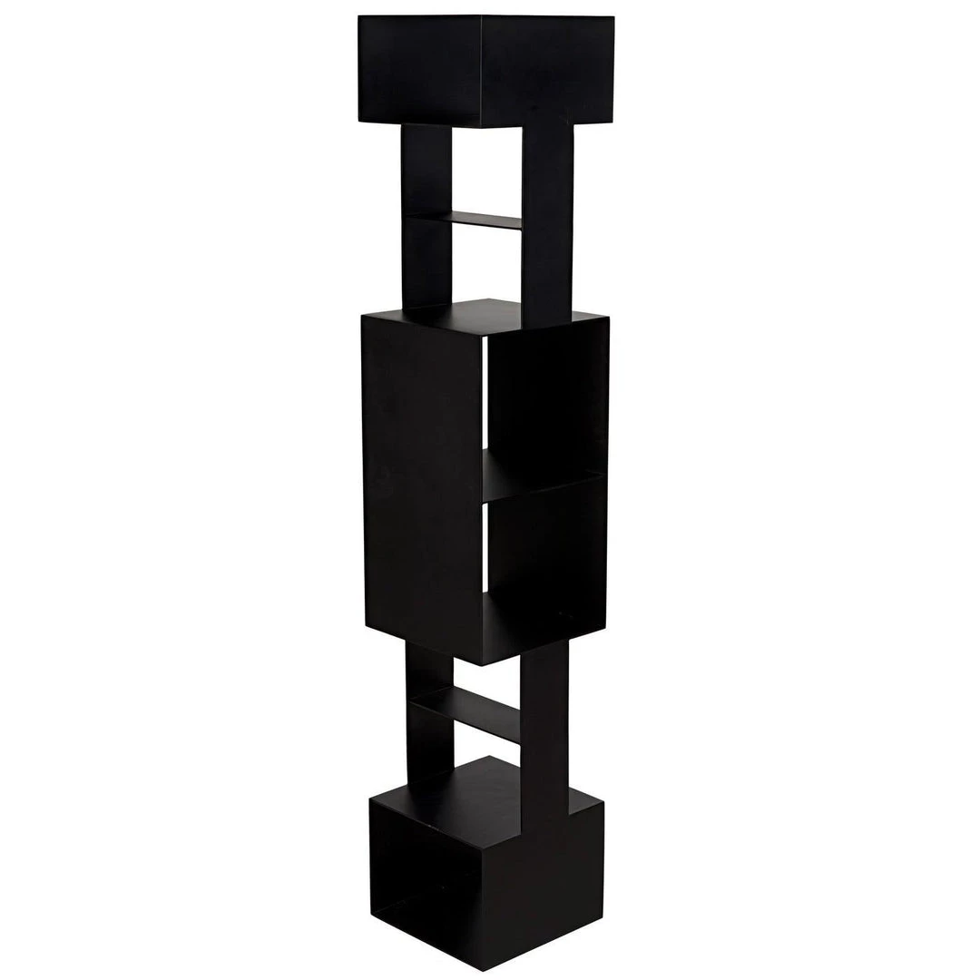 Noir Furniture Noir Diem Bookcase, Black Steel