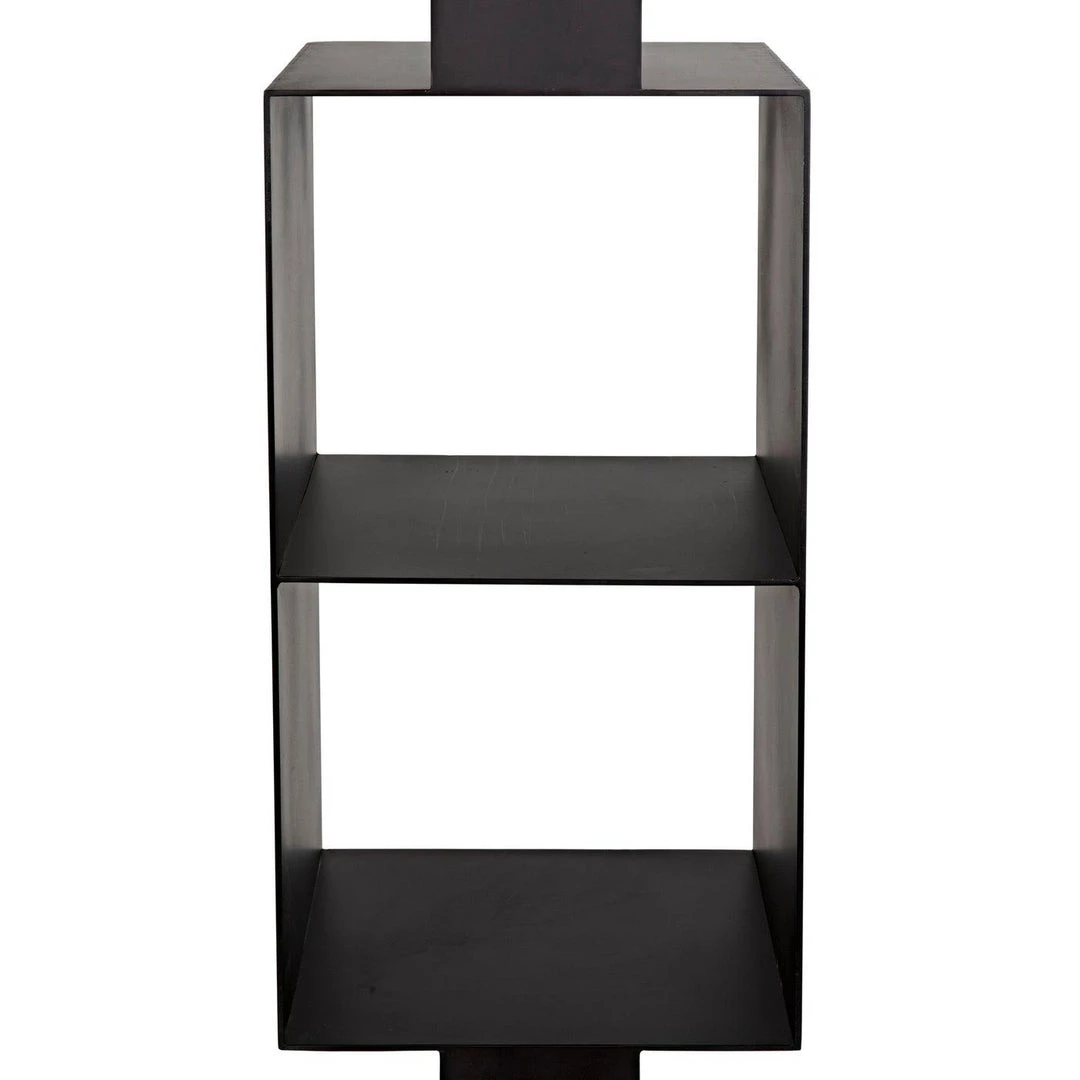 Noir Furniture Noir Diem Bookcase, Black Steel