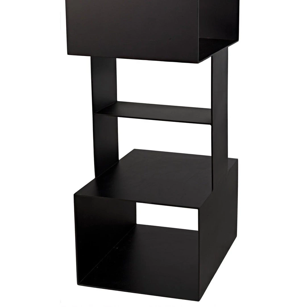 Noir Furniture Noir Diem Bookcase, Black Steel