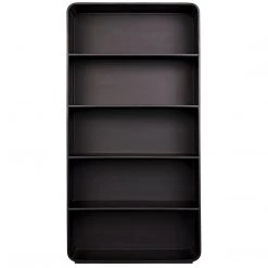 Noir Furniture Noir Paloma Bookcase, Black Steel Bookcases