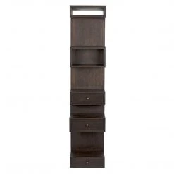 Noir Furniture Noir Honor Bookshelf, Ebony Walnut