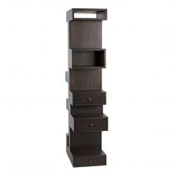 Noir Furniture Noir Honor Bookshelf, Ebony Walnut
