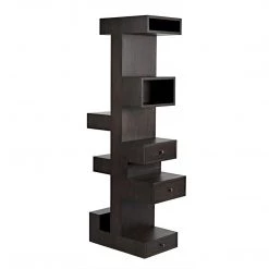 Noir Furniture Noir Honor Bookshelf, Ebony Walnut