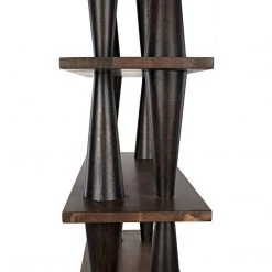 Noir Furniture Noir Mood Bookcase, Ebony And Dark Walnut Bookcases