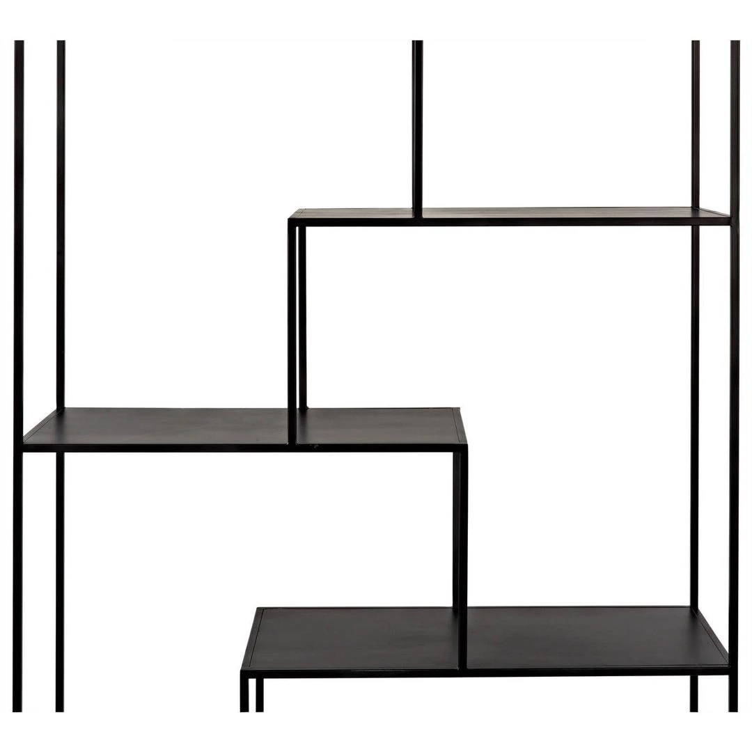 Noir Furniture Noir Marquise Bookcase, Black Steel Bookcases