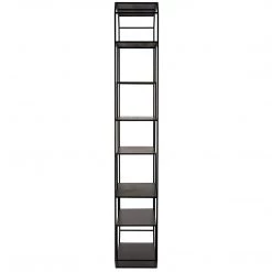 Noir Furniture Noir Marquise Bookcase, Black Steel Bookcases