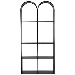 Noir Furniture Bookcases Noir Luna Bookcase, Black Steel
