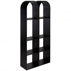 Noir Furniture Bookcases Noir Luna Bookcase, Black Steel
