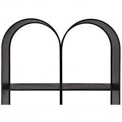 Noir Furniture Bookcases Noir Luna Bookcase, Black Steel