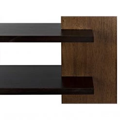 Noir Furniture Bookcases Noir Wright Bookcase, Dark Walnut With Ebony Walnut