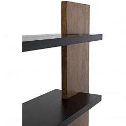 Noir Furniture Bookcases Noir Wright Bookcase, Dark Walnut With Ebony Walnut