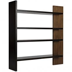 Noir Furniture Bookcases Noir Wright Bookcase, Dark Walnut With Ebony Walnut