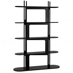 Noir Furniture Noir Ochoa Bookcase, Black Steel