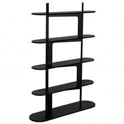 Noir Furniture Noir Ochoa Bookcase, Black Steel