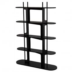 Noir Furniture Noir Ochoa Bookcase, Black Steel