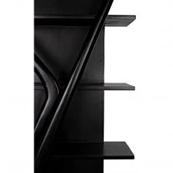 Noir Furniture Noir Vetra Bookcase, Hand Rubbed Black