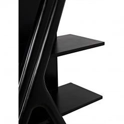 Noir Furniture Noir Vetra Bookcase, Hand Rubbed Black