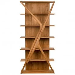 Noir Furniture Noir Vetra Bookcase, Teak Bookcases