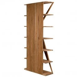 Noir Furniture Noir Vetra Bookcase, Teak Bookcases