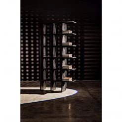 Noir Furniture Noir Savant Bookcase, Hand Rubbed Black