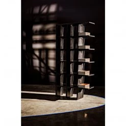 Noir Furniture Noir Savant Bookcase, Hand Rubbed Black