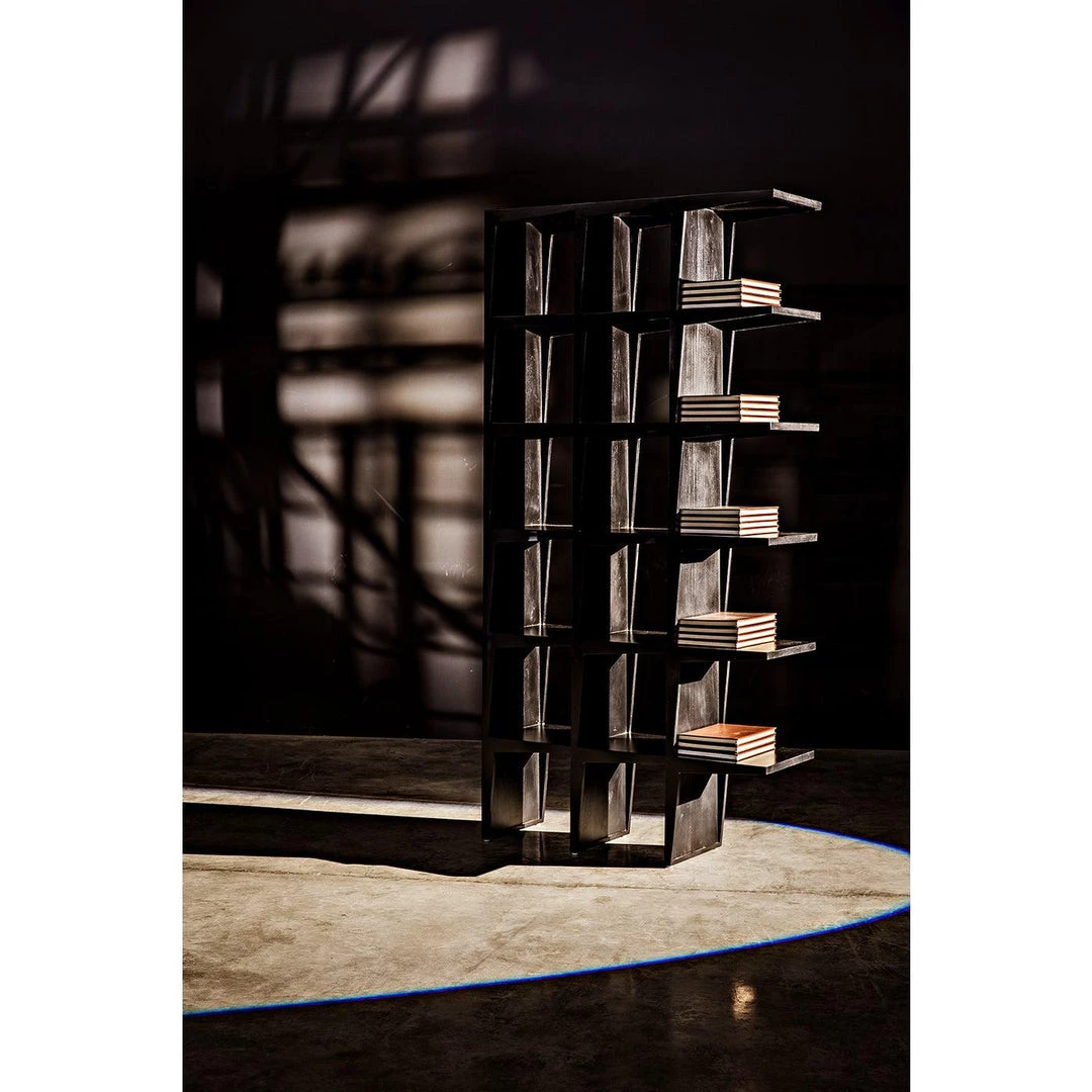 Noir Furniture Noir Savant Bookcase, Hand Rubbed Black