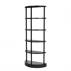 Noir Furniture Noir Spago Bookcase, Black Metal Bookcases