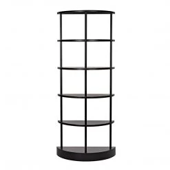 Noir Furniture Noir Spago Bookcase, Black Metal Bookcases