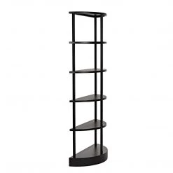 Noir Furniture Noir Spago Bookcase, Black Metal Bookcases