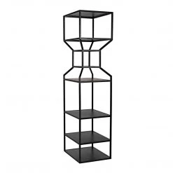 Noir Furniture Noir Downtown A Bookcase, Black Metal