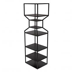 Noir Furniture Noir Downtown A Bookcase, Black Metal