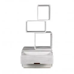 Noir Furniture Noir Belini Bookcase, White Wash Bookcases