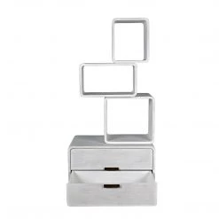 Noir Furniture Noir Belini Bookcase, White Wash Bookcases