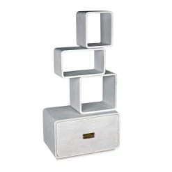 Noir Furniture Noir Belini Bookcase, White Wash Bookcases