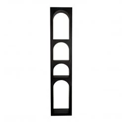 Noir Furniture Bookcases Noir Aqueduct Bookcase, B, Black Metal