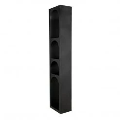 Noir Furniture Bookcases Noir Aqueduct Bookcase, B, Black Metal