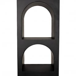 Noir Furniture Bookcases Noir Aqueduct Bookcase, B, Black Metal